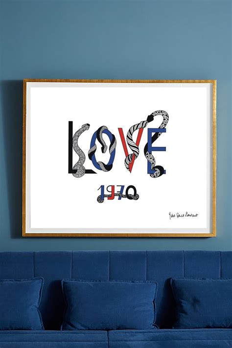 Yves Saint Laurent Art Print Love .